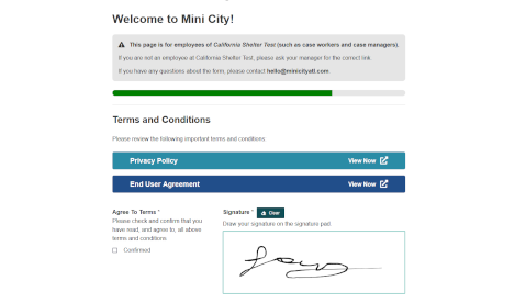 A user-friendly, self-service onboarding system for customers